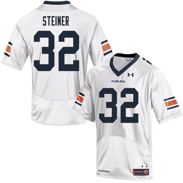 Men #32 Wesley Steiner Auburn Tigers College Football Jerseys Sale-White